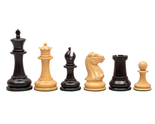 1851 Reproduction Staunton Ebony Chessmen 4.4 inch