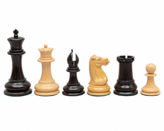Original Staunton 1849 Ebony Chess Men 4.4 inch