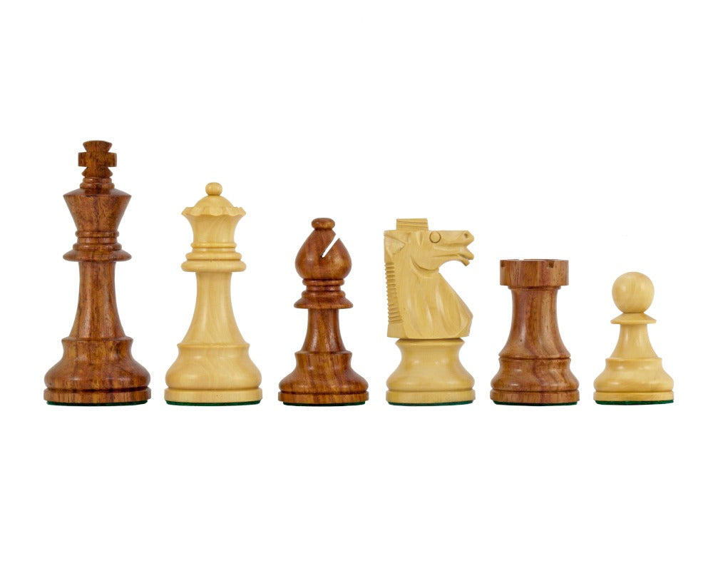 British Series Staunton Chessmen in Acacia 3.75 Inches