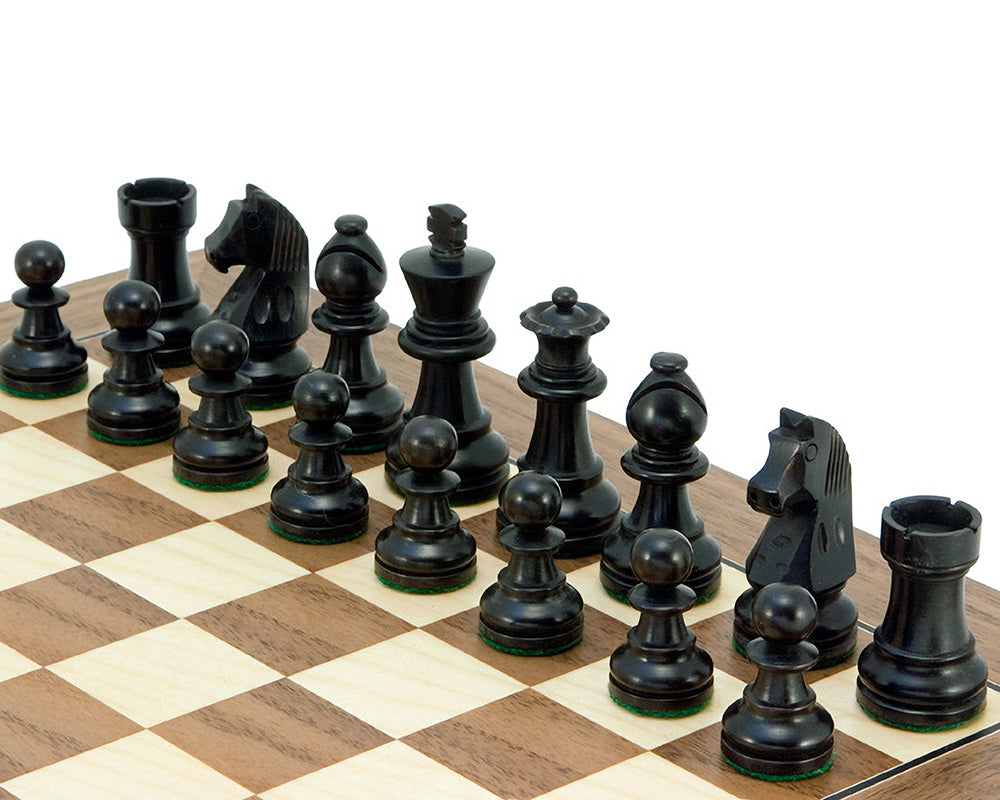 Down Head Classic Black Deluxe Chess Set