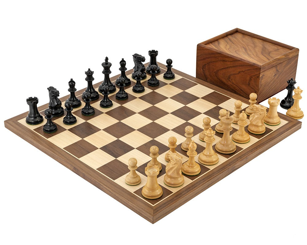 Competition Compact Walnut Chess Set