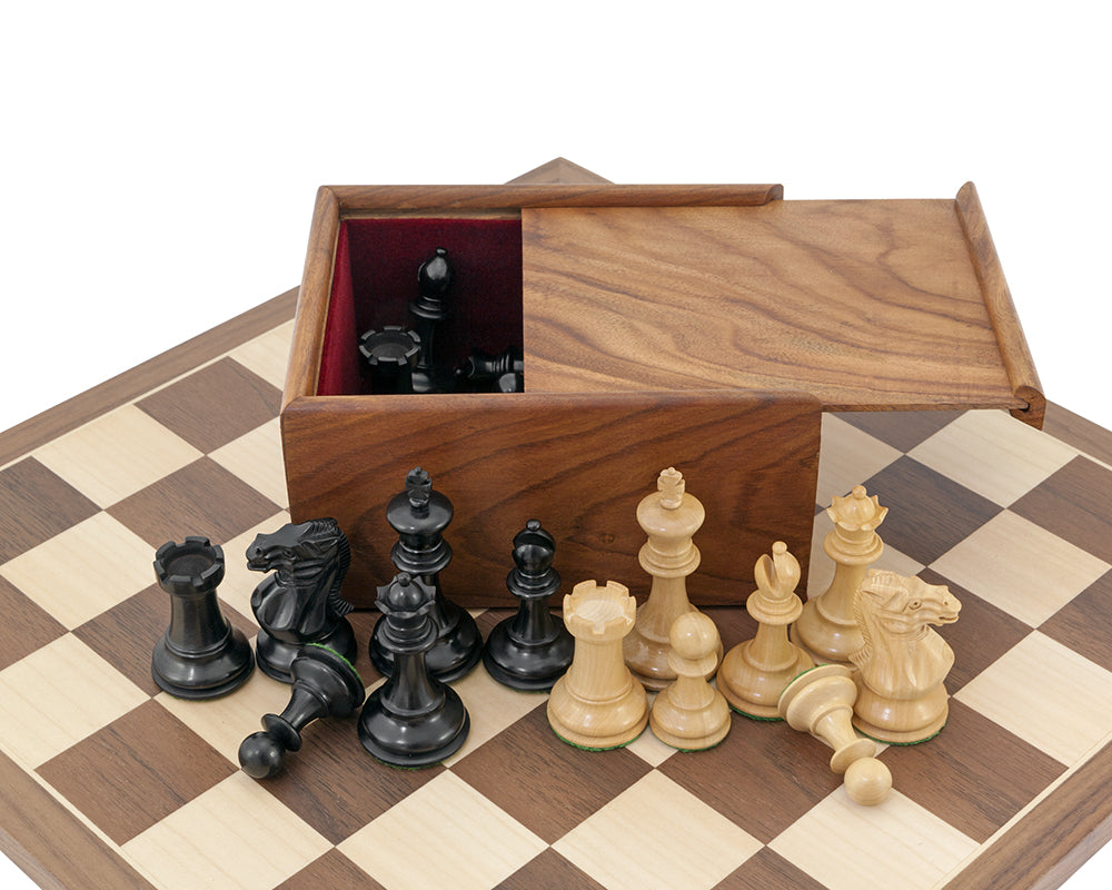 Competition Compact Walnut Chess Set