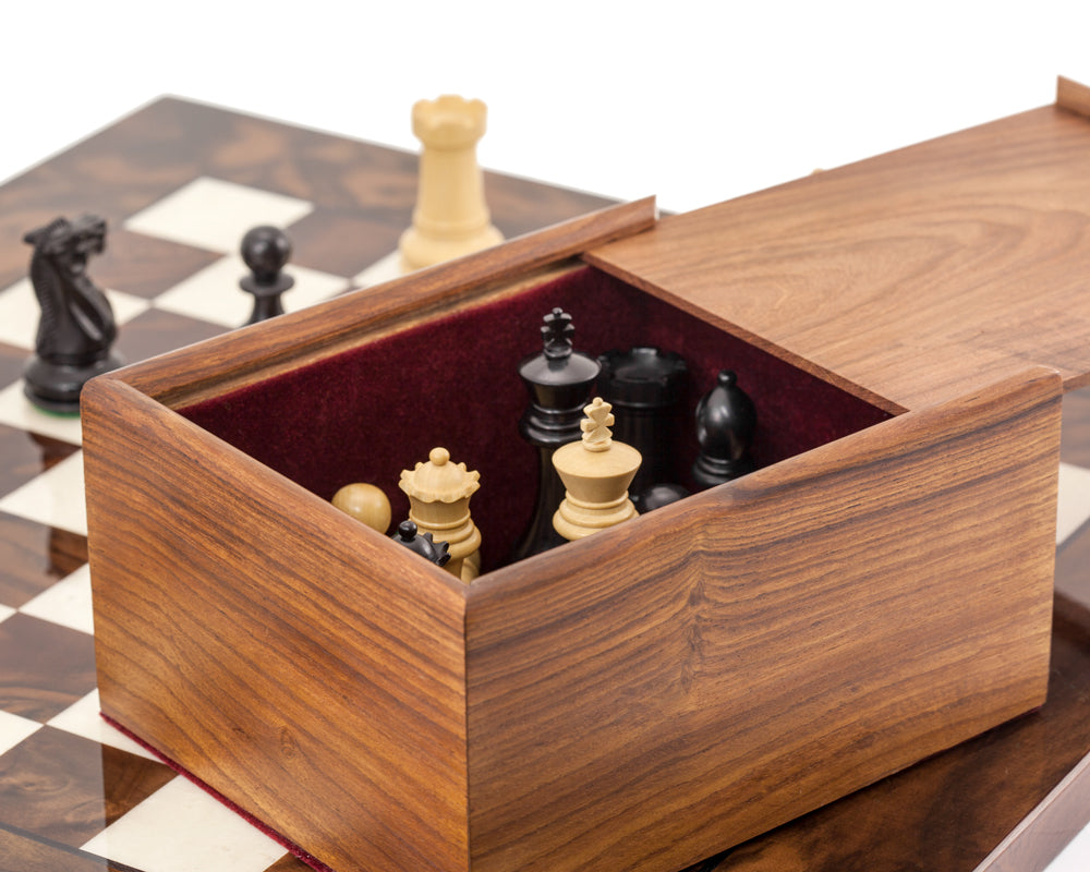 Highclere Ebony and Walnut Luxury Chess Set