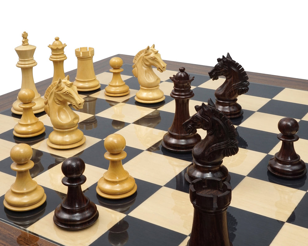 The Stretford Knight Luxury Rosewood Chess Set