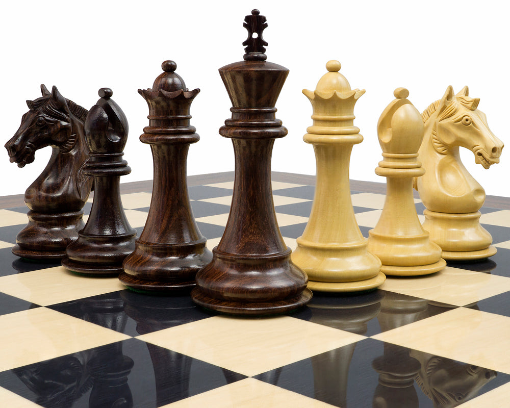 The Stretford Knight Luxury Rosewood Chess Set