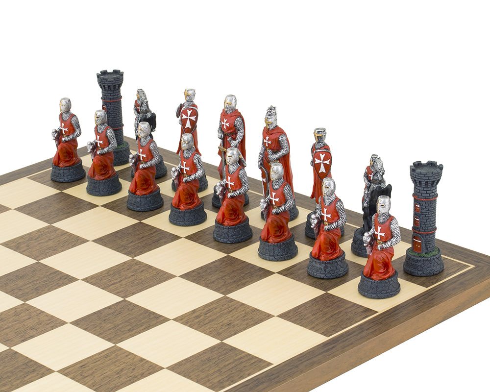 The Crusader Hand Painted themed Chess set