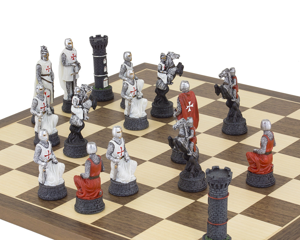 The Crusader Hand Painted themed Chess set