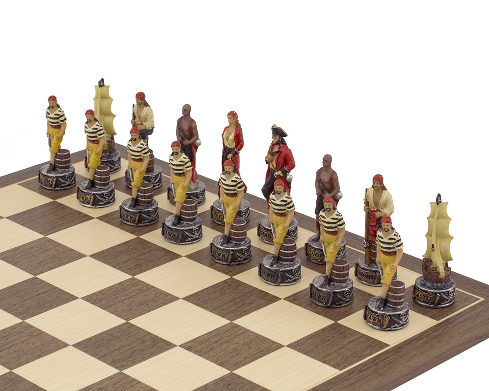 Pirates Vs Navy Hand painted themed Chess set