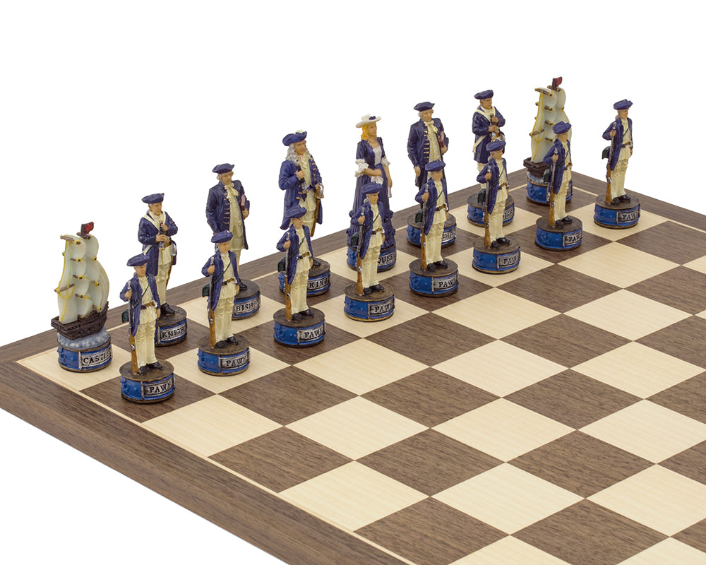Pirates Vs Navy Hand painted themed Chess set