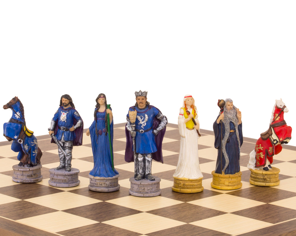King Arthur hand painted themed Chess set
