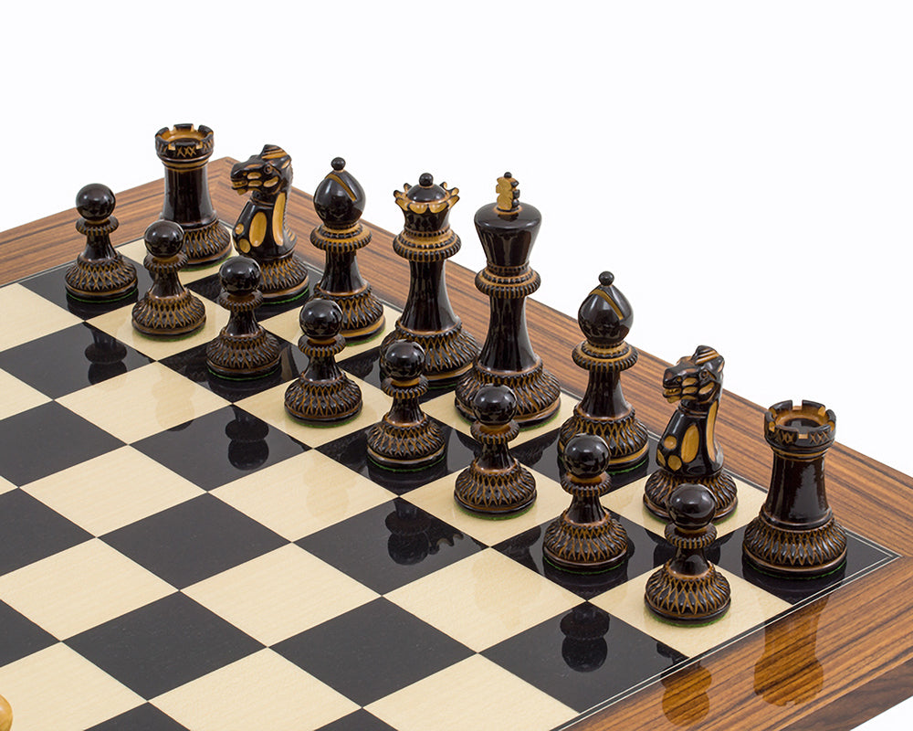 The Burnt Parker Palisander Chess Set