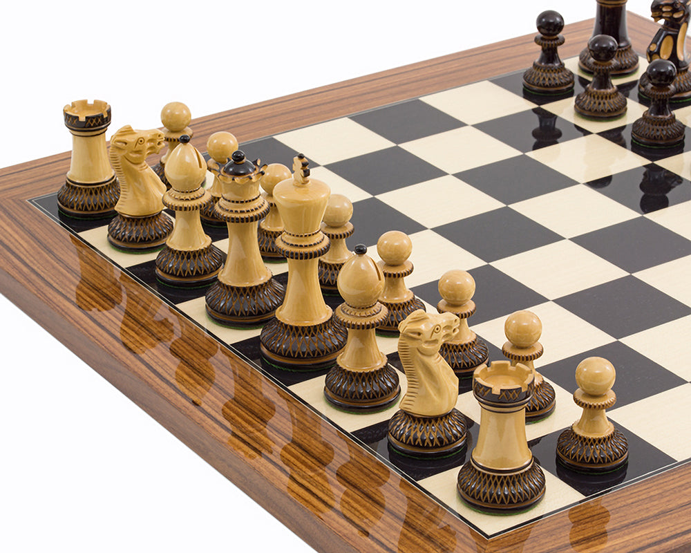 The Burnt Parker Palisander Chess Set
